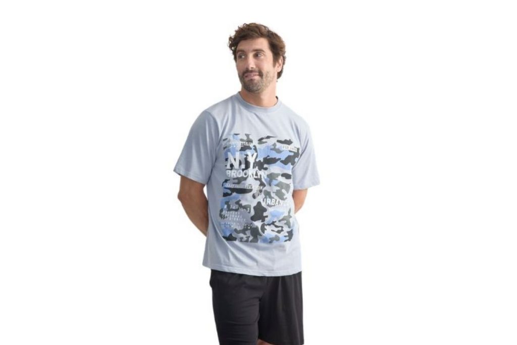 pijama corto de verano para hombre camuflaje